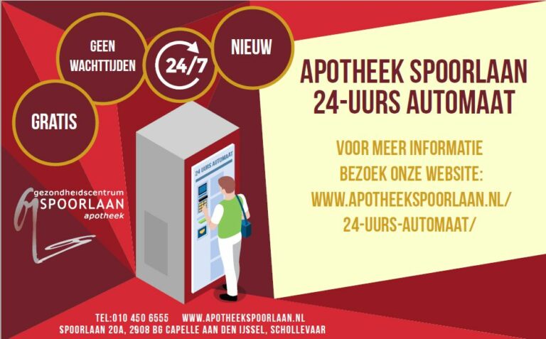 Medicijnen-automaat in Apotheek Spoorlaan